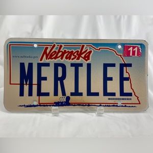 MERILEE Vintage Vanity License Plate Personalized Décor